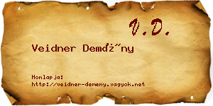 Veidner Demény névjegykártya